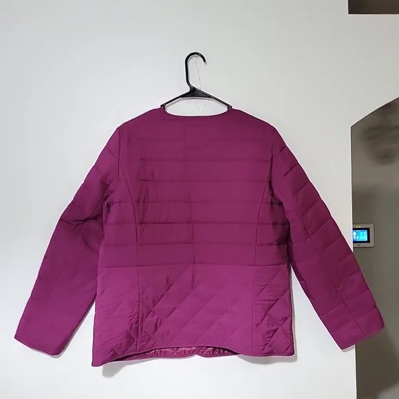 Talbots Quilted Collardless Jacket Size Large New - Picture 5 of 13